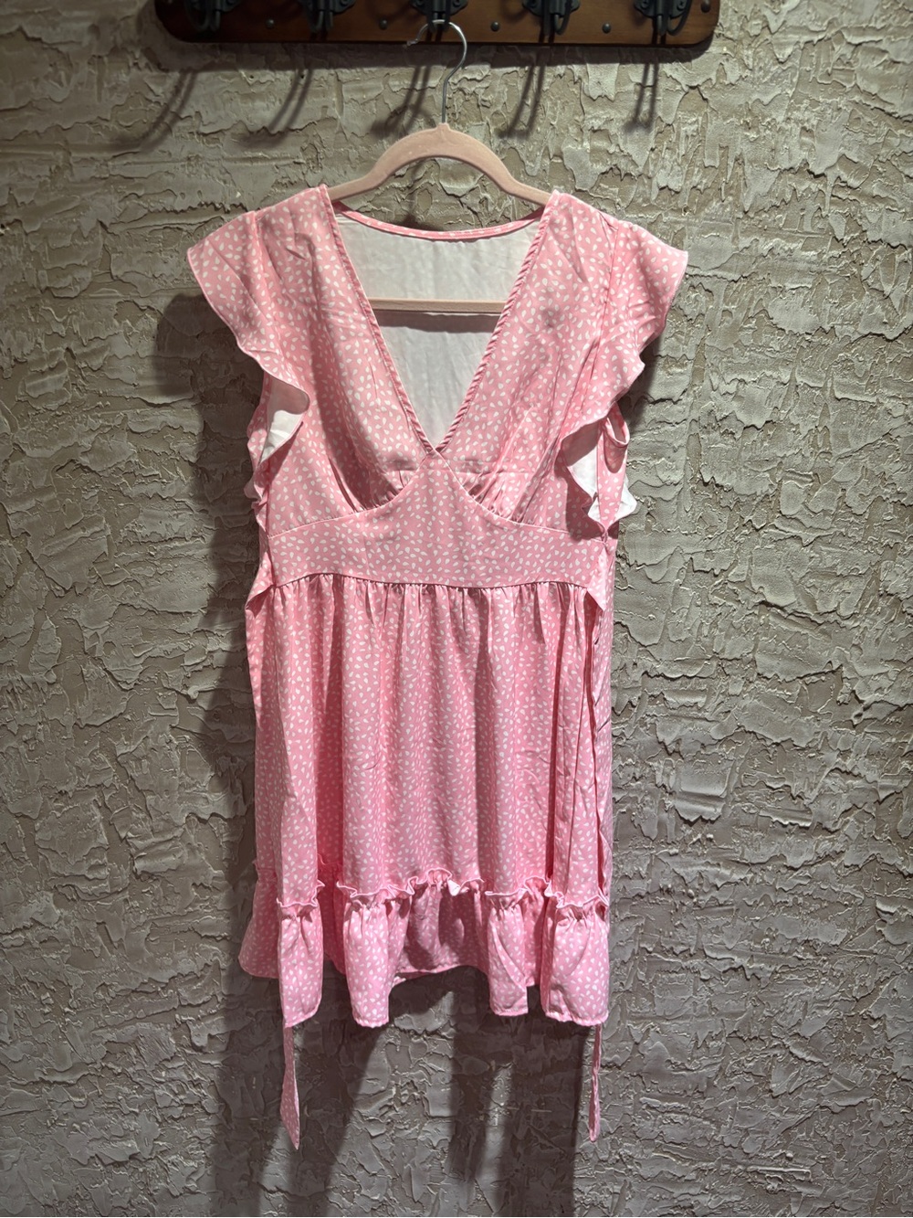Pink Kids Dress with Ruffle Details